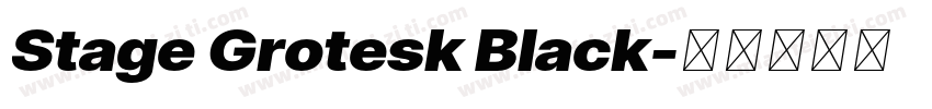 Stage Grotesk Black字体转换